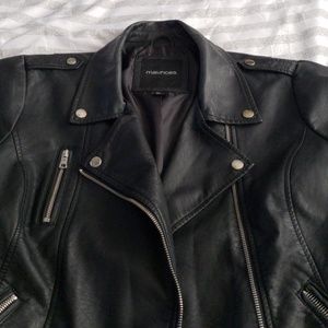 BLACK FAUX LEATHER JACKET